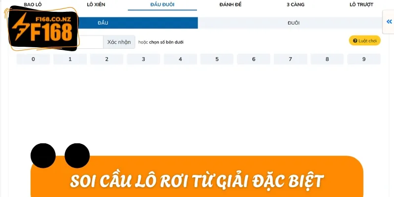 Soi lô rơi từ kết quả giải đặc biệt các ngày trước